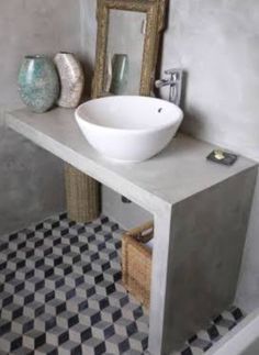 concrete sink ideas bathroom