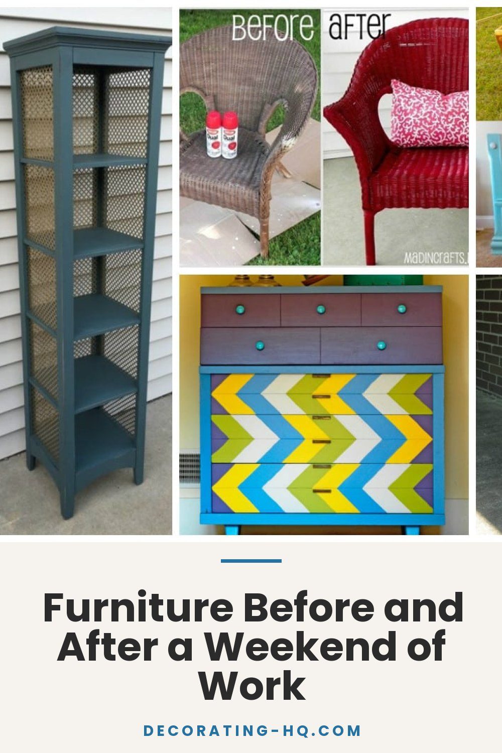 Furniture Before and After a Weekend of Work