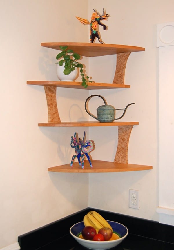 15+ Fascinating Corner Shelves