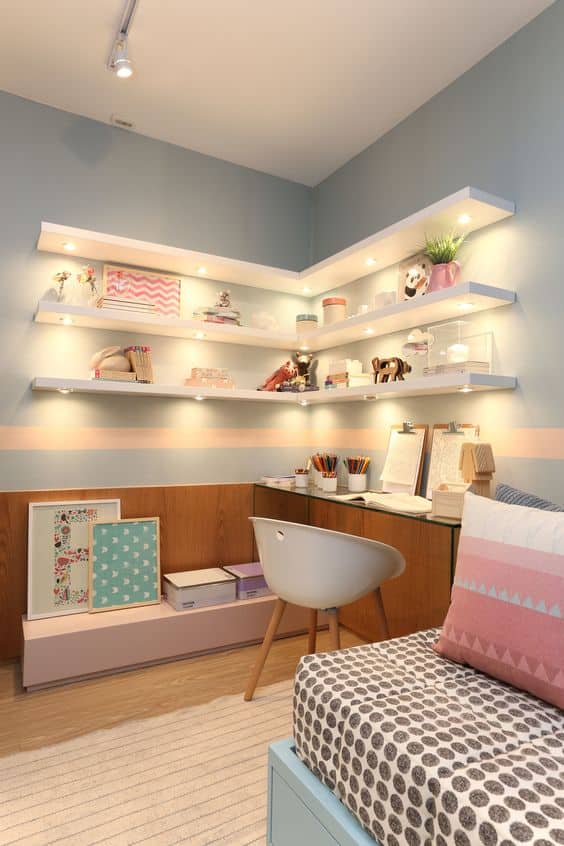 15+ Fascinating Corner Shelves