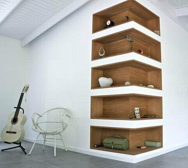 15+ Fascinating Corner Shelves