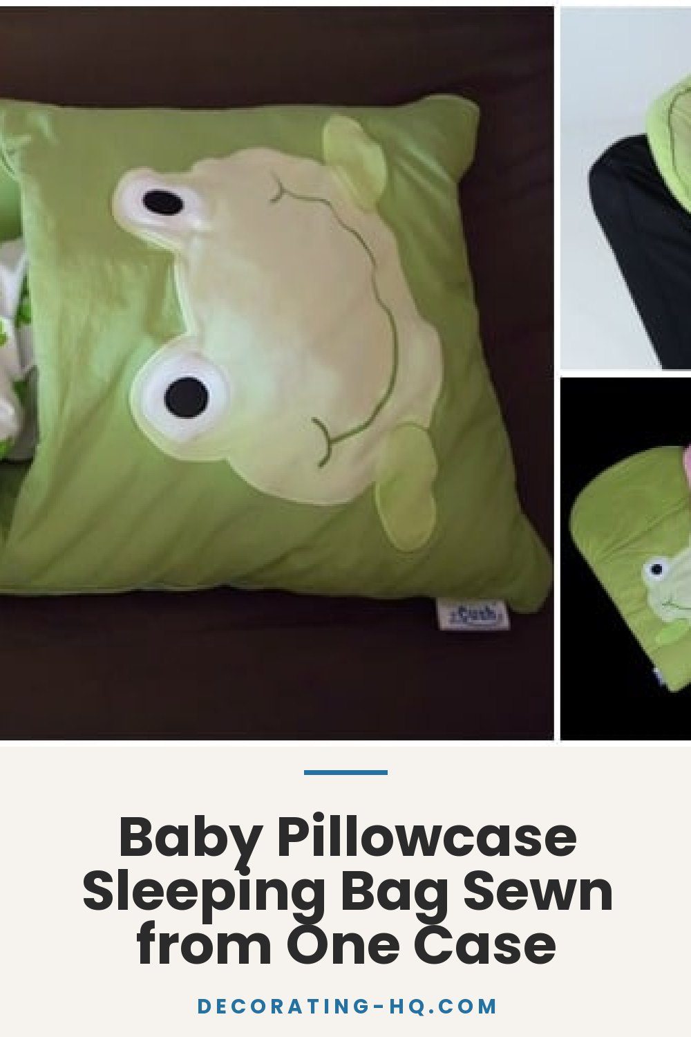 Baby Pillowcase Sleeping Bag Sewn from One Case