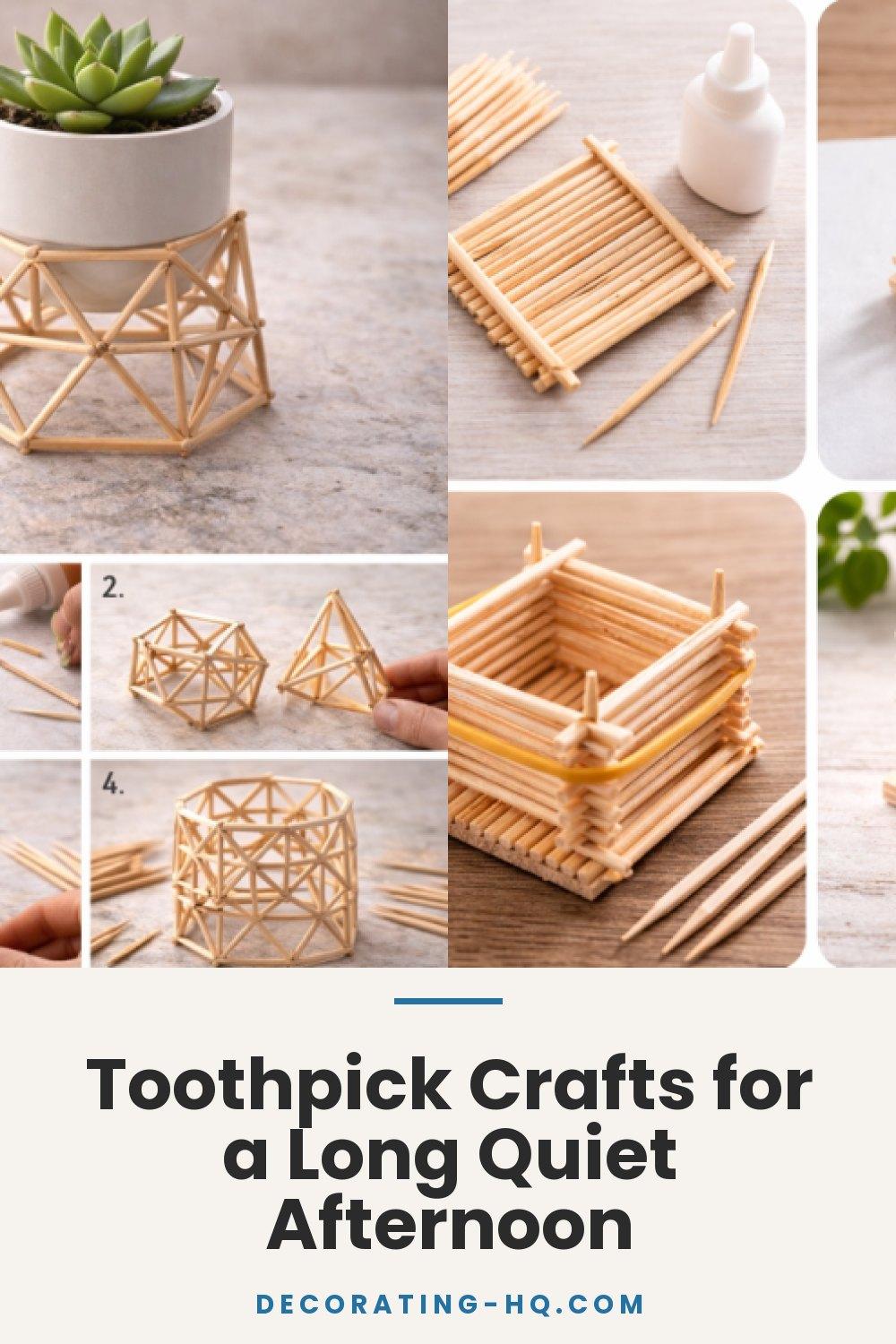 Toothpick Crafts for a Long Quiet Afternoon