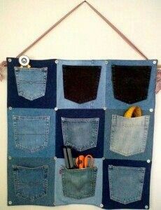 crafts made with jeans pockets 11