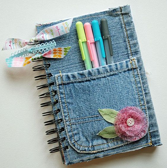 crafts made with jeans pockets 13