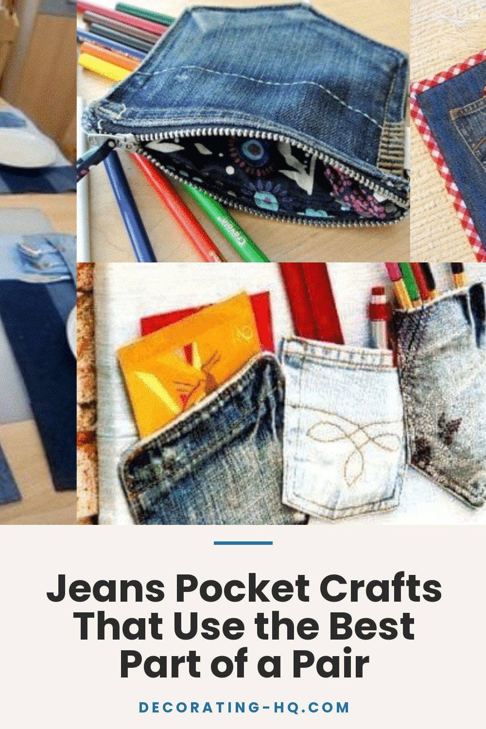 Jeans Pocket Crafts That Use the Best Part of a Pair