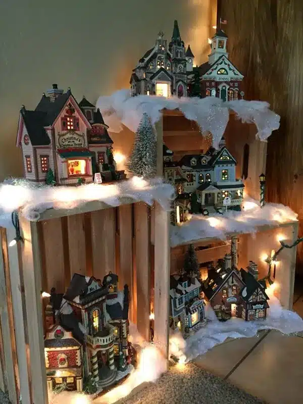 create a magical christmas village ideas 3