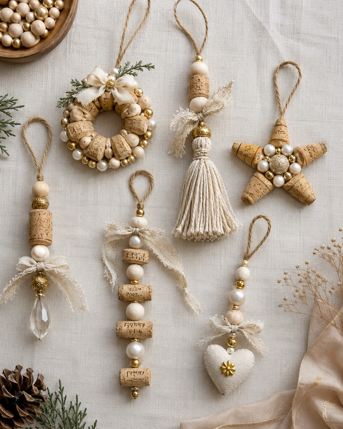 Create elegant cork ornaments with beads step by step Create elegant cork ornaments with beads step by step create elegant cork ornaments with beads 3