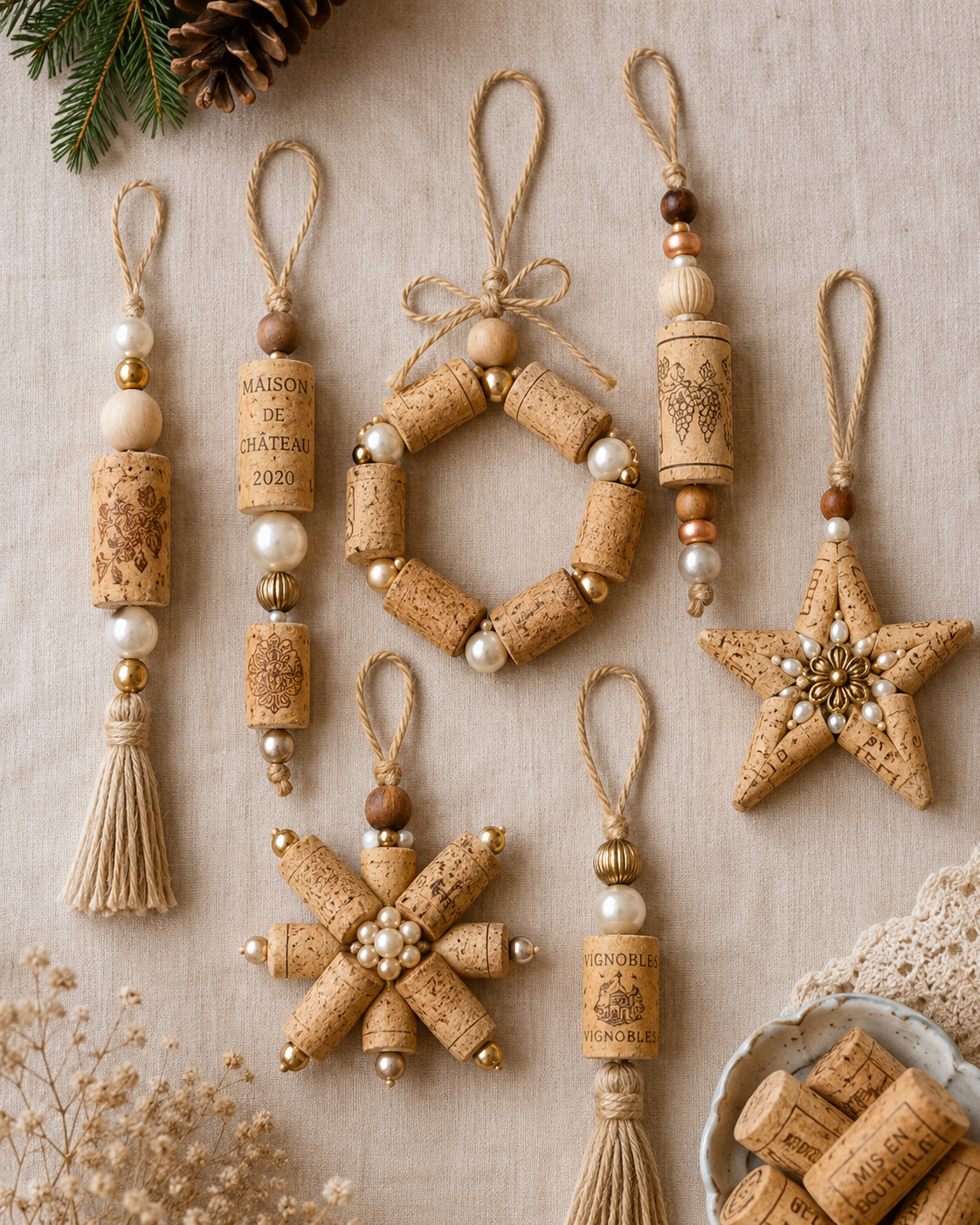 Create elegant cork ornaments with beads step by step Create elegant cork ornaments with beads step by step create elegant cork ornaments with beads 4