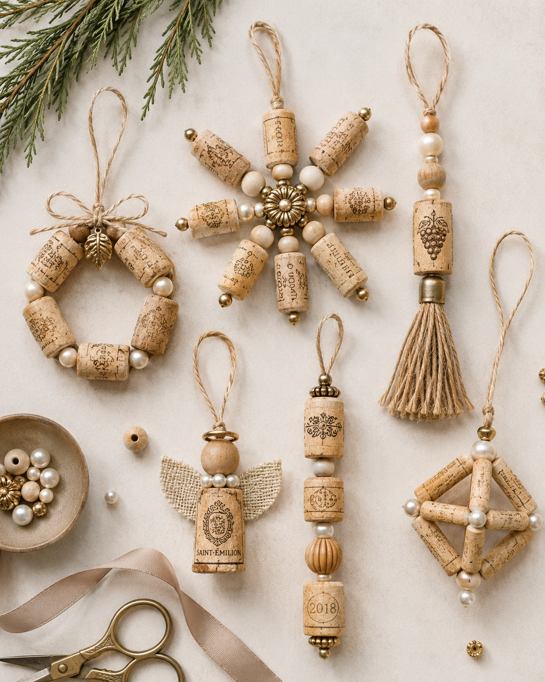 Create elegant cork ornaments with beads step by step Create elegant cork ornaments with beads step by step create elegant cork ornaments with beads 6