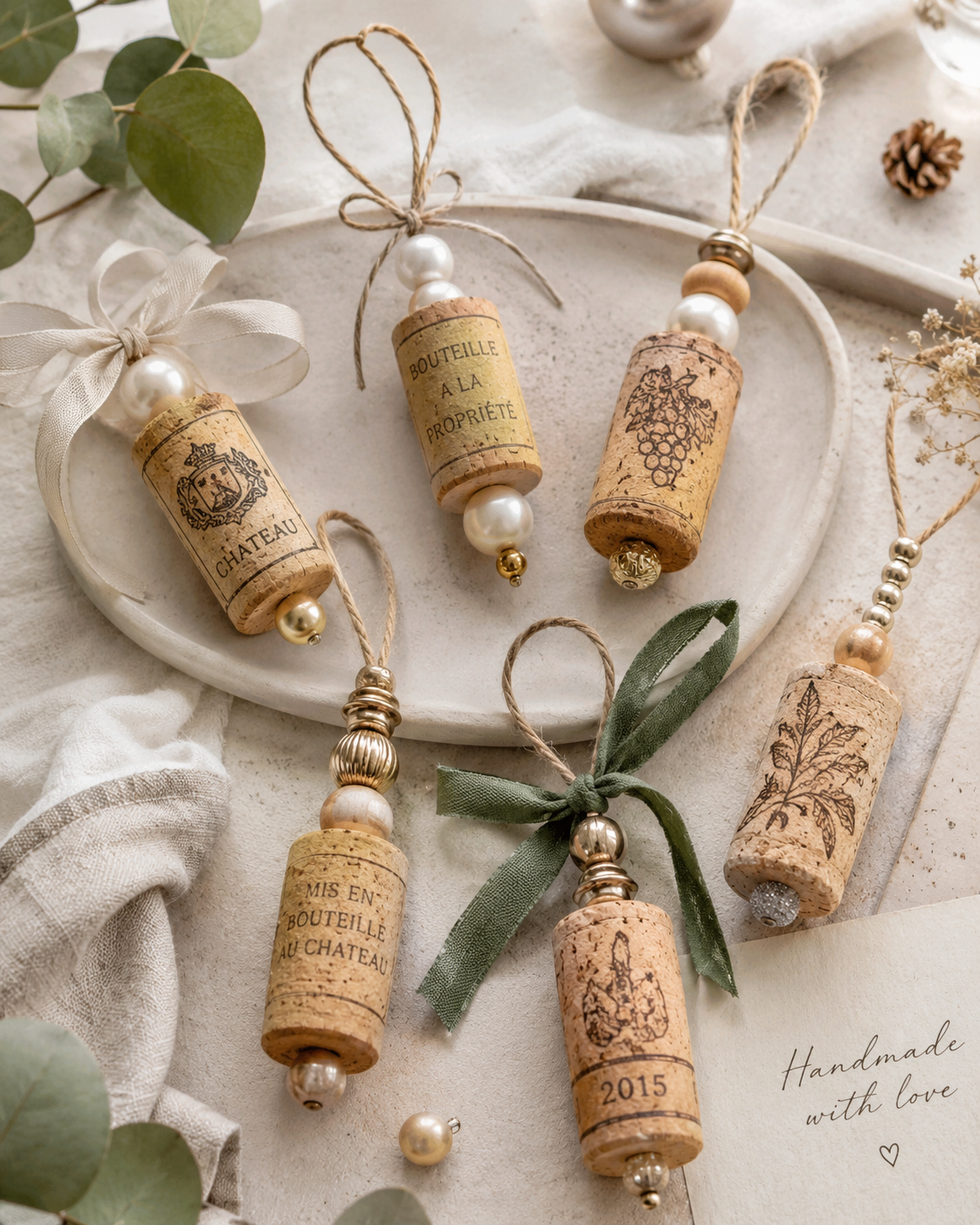 Create elegant cork ornaments with beads step by step Create elegant cork ornaments with beads step by step create elegant cork ornaments with beads