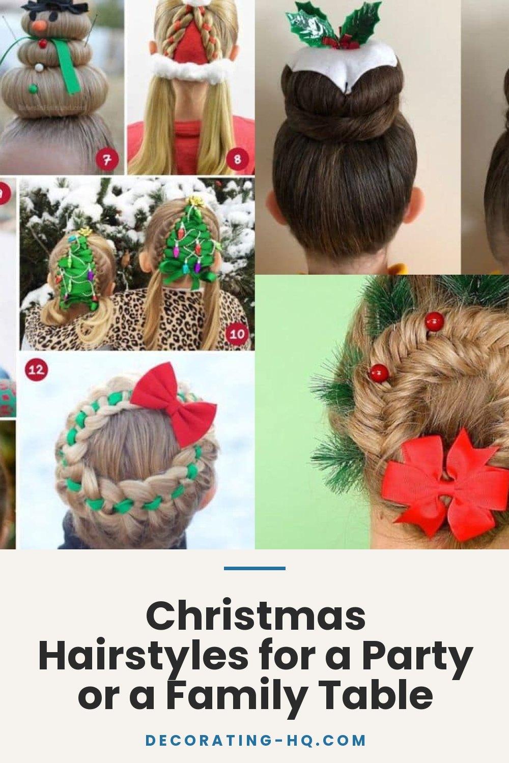 Christmas Hairstyles for a Party or a Family Table