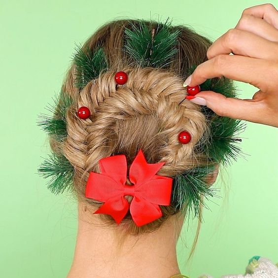 creative and original hairstyles for christmas 3