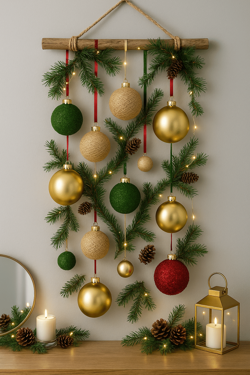 creative christmas decoration ideas with baubles 2