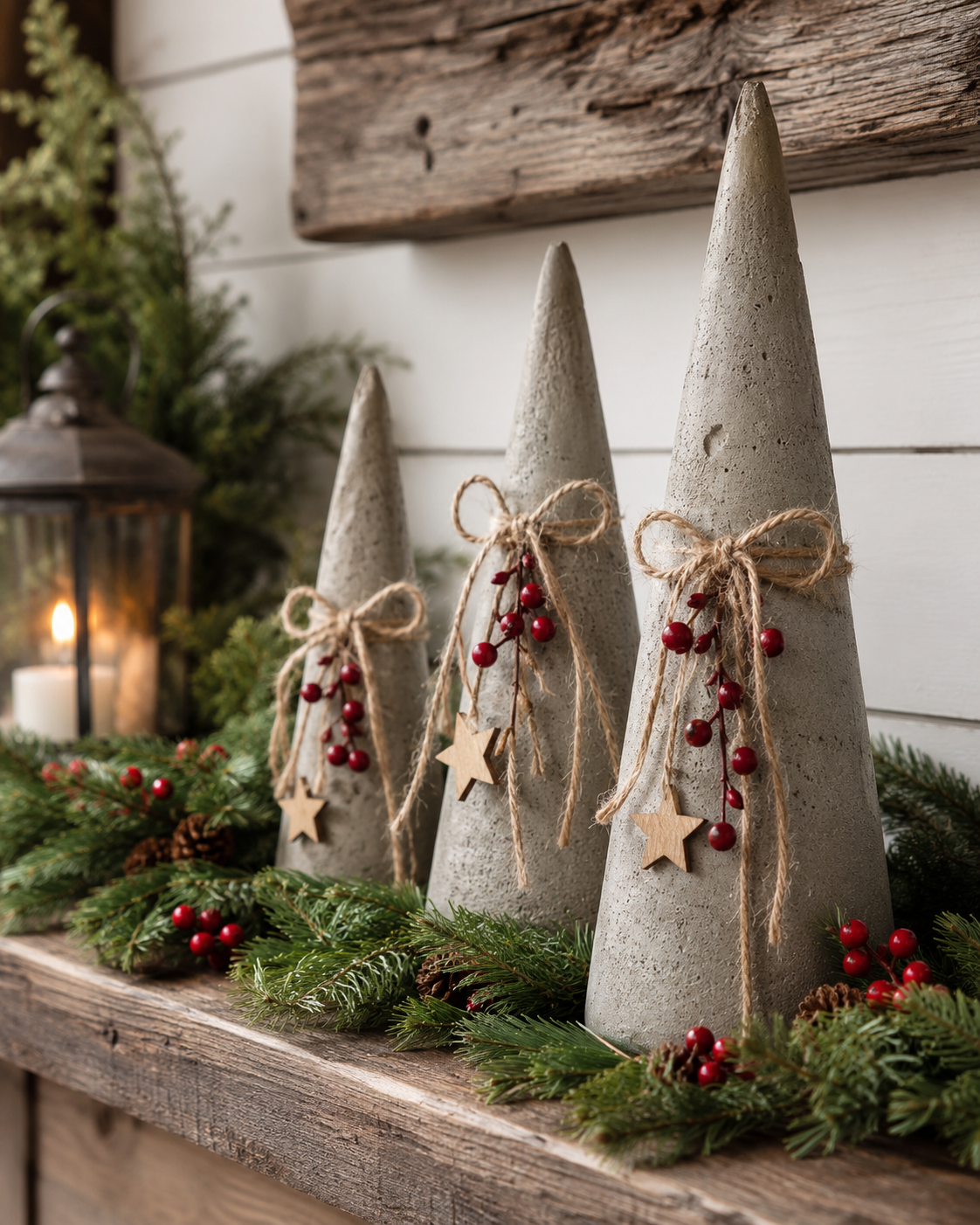 Creative Christmas Decoration Ideas with Cement Cones Creative Christmas Decoration Ideas with Cement Cones creative christmas decoration ideas with cement cones