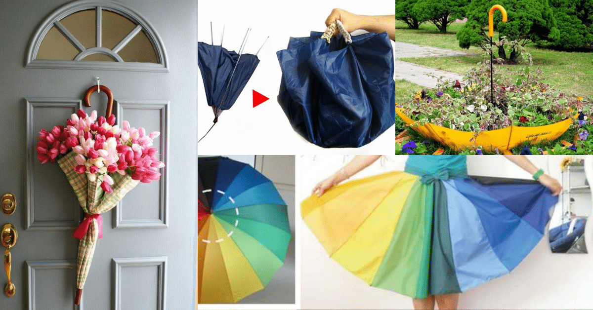 creative crafts to recycle old umbrellas