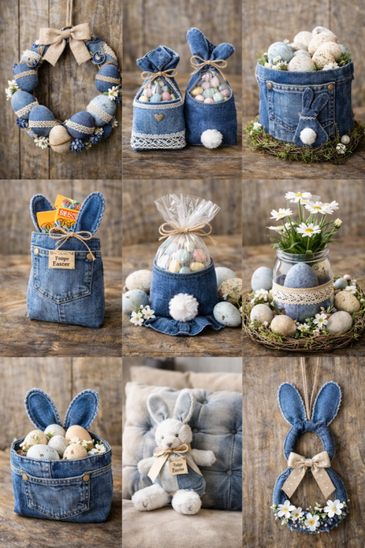 Creative Easter Ideas Using Old Jeans creative easter ideas using old jeans 2