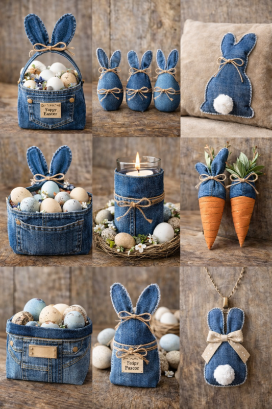 Creative Easter Ideas Using Old Jeans creative easter ideas using old jeans 3