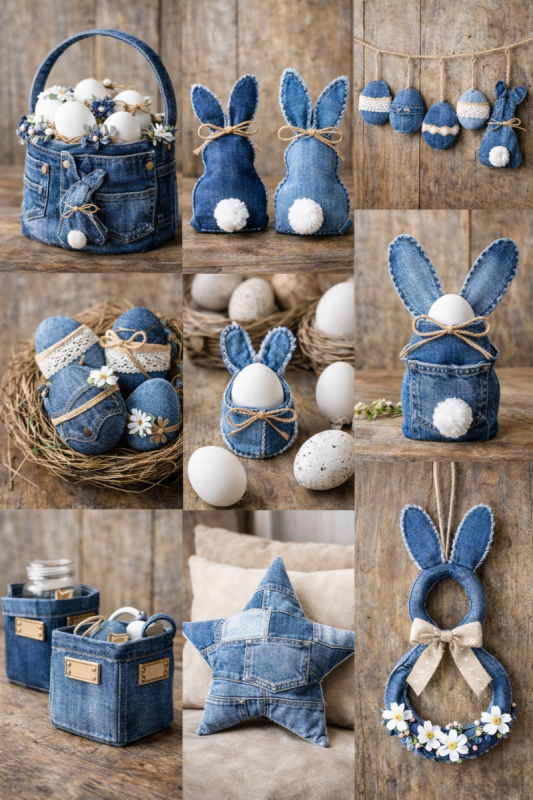 Creative Easter Ideas Using Old Jeans creative easter ideas using old jeans 5