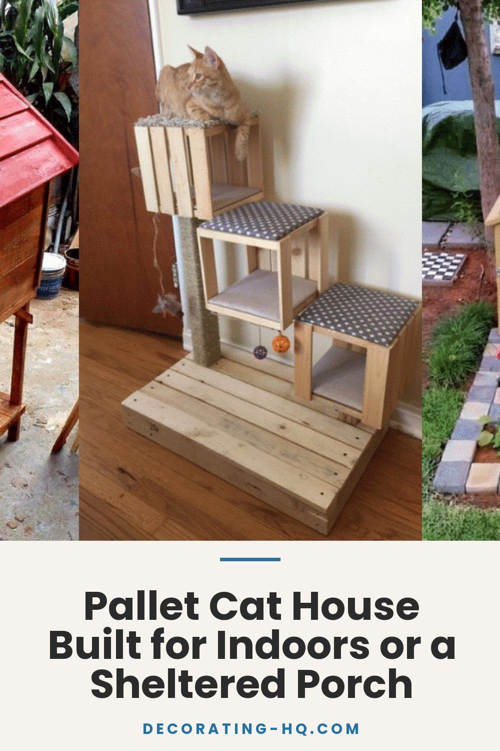 Pallet Cat House Built for Indoors or a Sheltered Porch