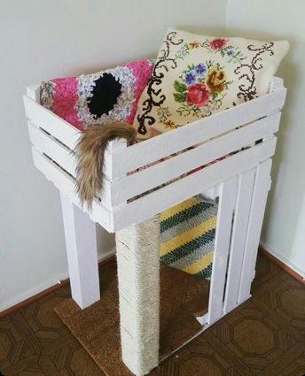 creative ideas for cat houses with pallets