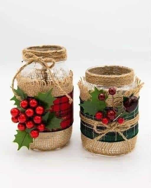 creative ideas for decorating glass jars for christmas 1