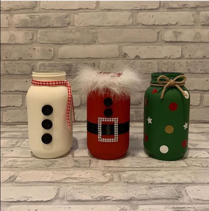 creative ideas for decorating glass jars for christmas 2