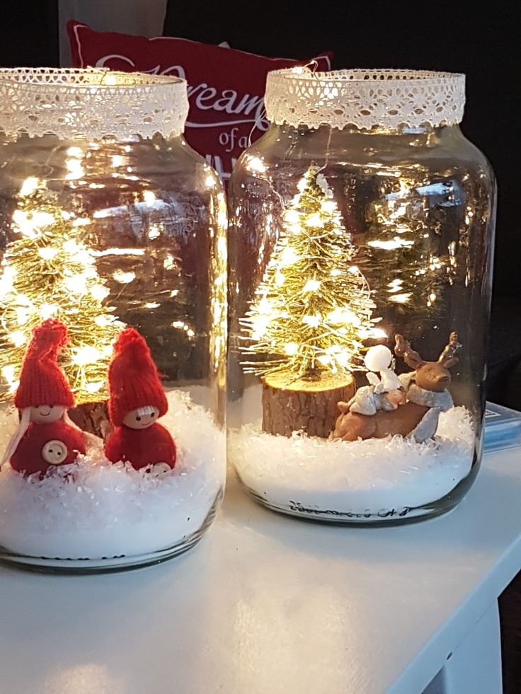 creative ideas for decorating glass jars for christmas 3