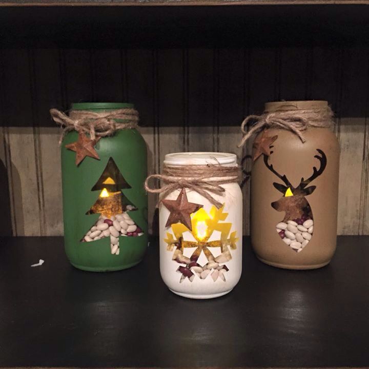 creative ideas for decorating glass jars for christmas 5