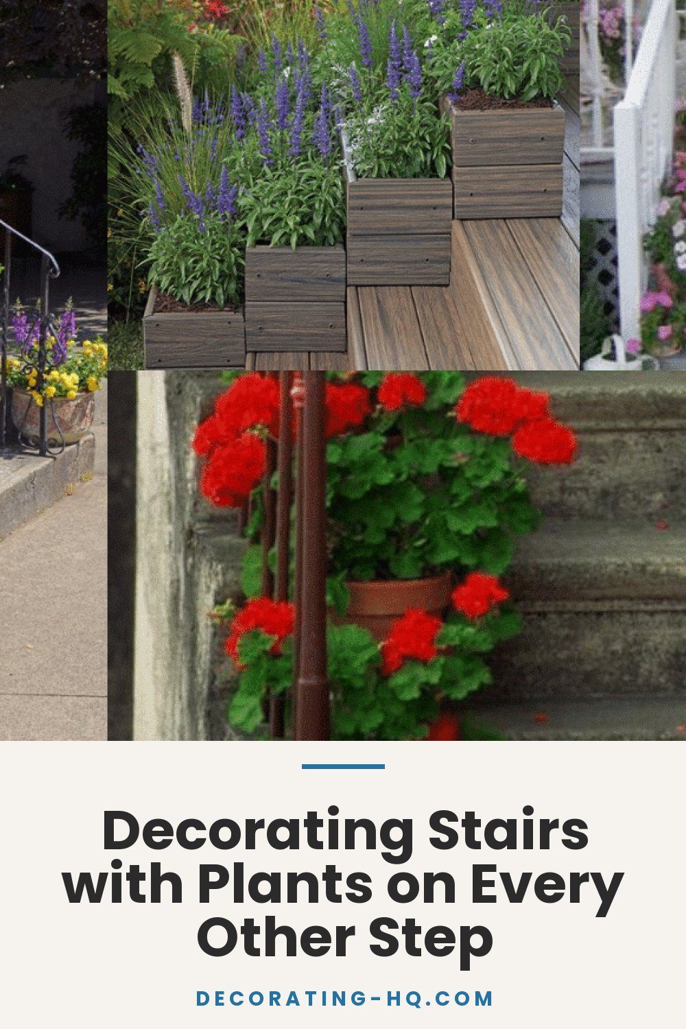 Decorating Stairs with Plants on Every Other Step