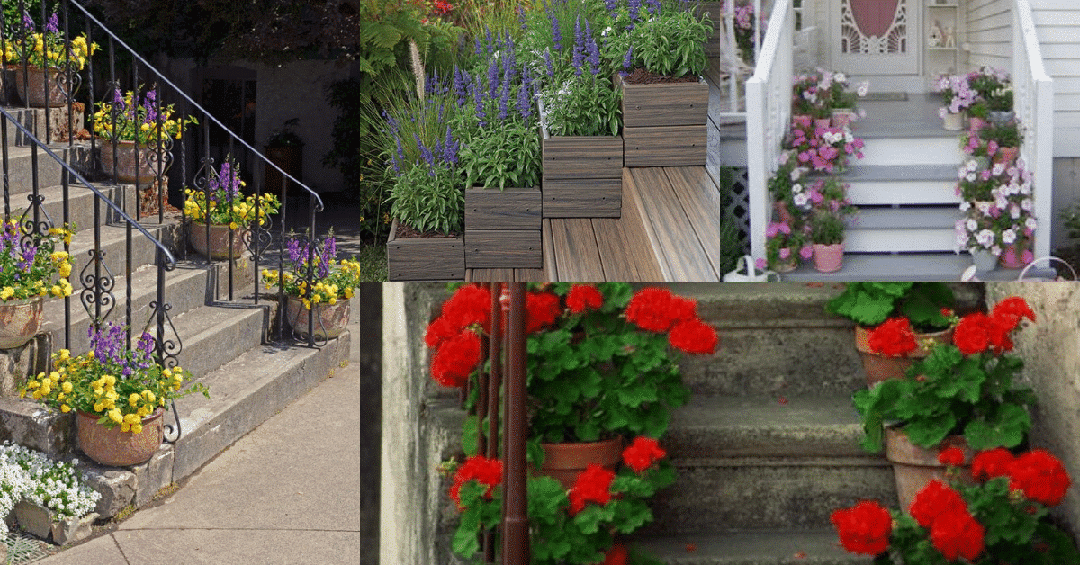 creative ideas for decorating stairs with vases