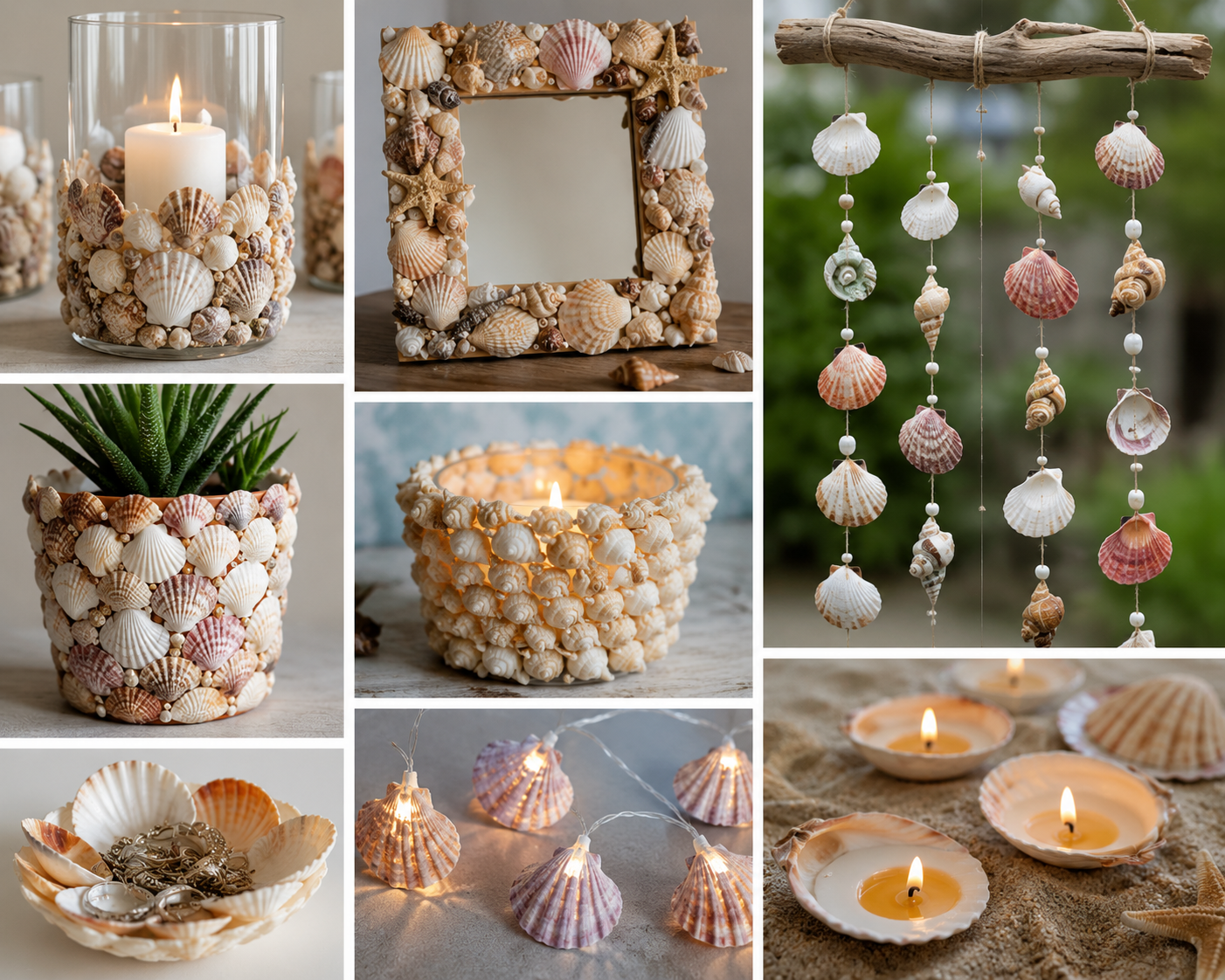 Creative ideas for decorating with seashells at home Creative ideas for decorating with seashells at home creative ideas for decorating with seashells 4