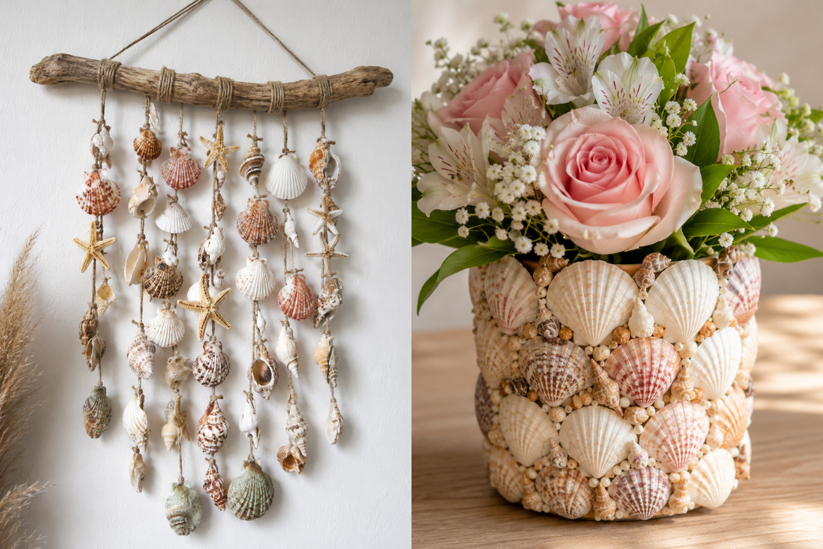 Creative ideas for decorating with seashells at home Creative ideas for decorating with seashells at home creative ideas for decorating with seashells 9