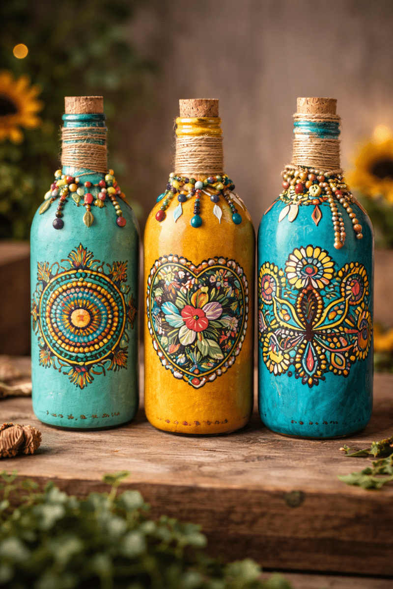 creative ideas for decorating your home with decorated bottles 1