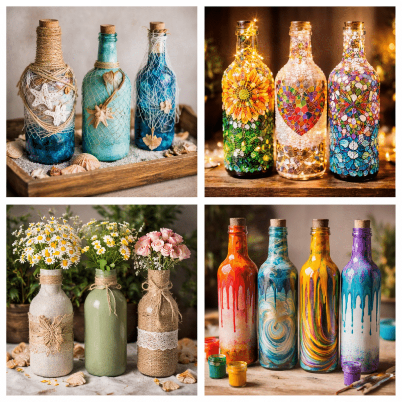 creative ideas for decorating your home with decorated bottles 3