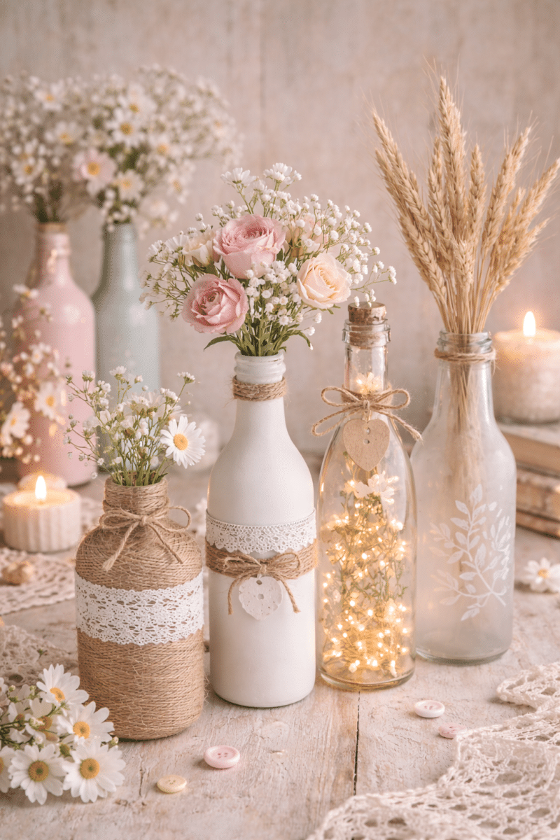 creative ideas for decorating your home with decorated bottles 4