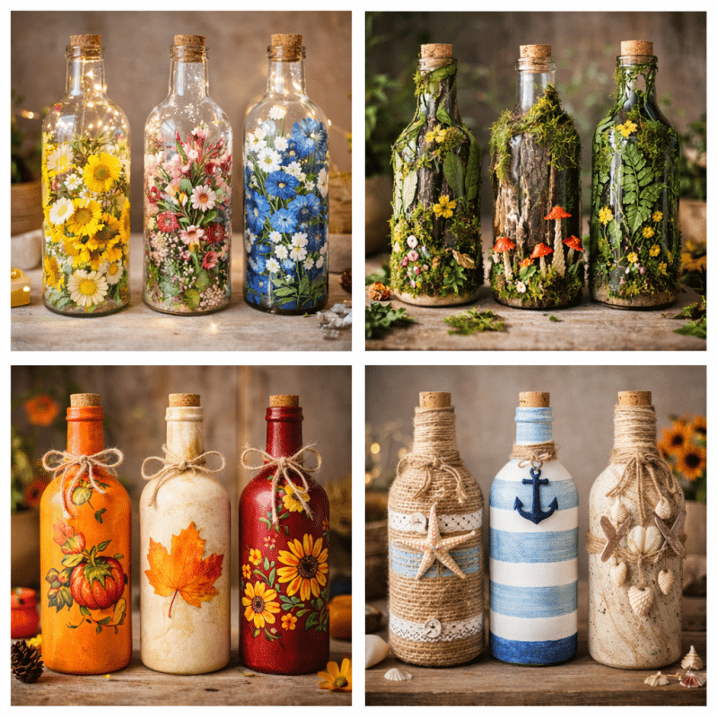 creative ideas for decorating your home with decorated bottles 8