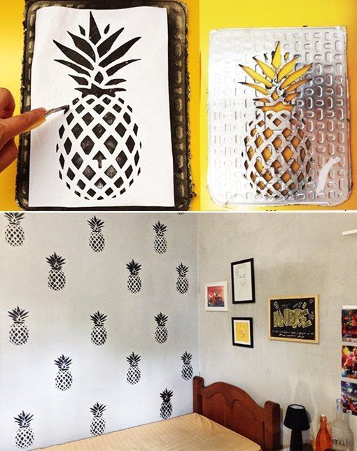 Creative ideas for painting a wall with a stencil