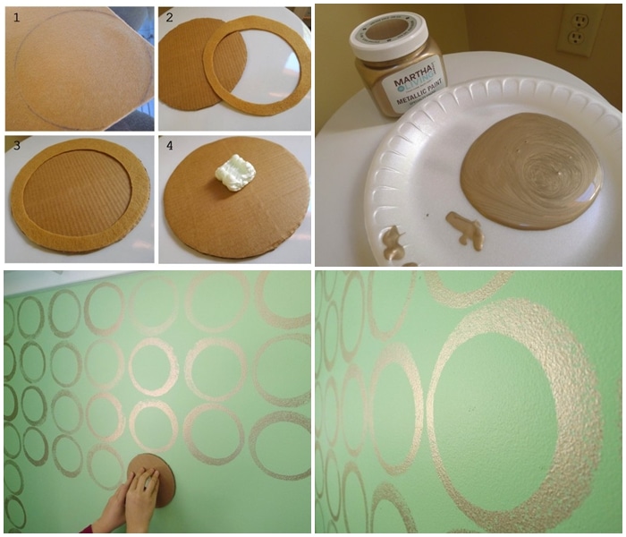 Creative ideas for painting a wall with a stencil