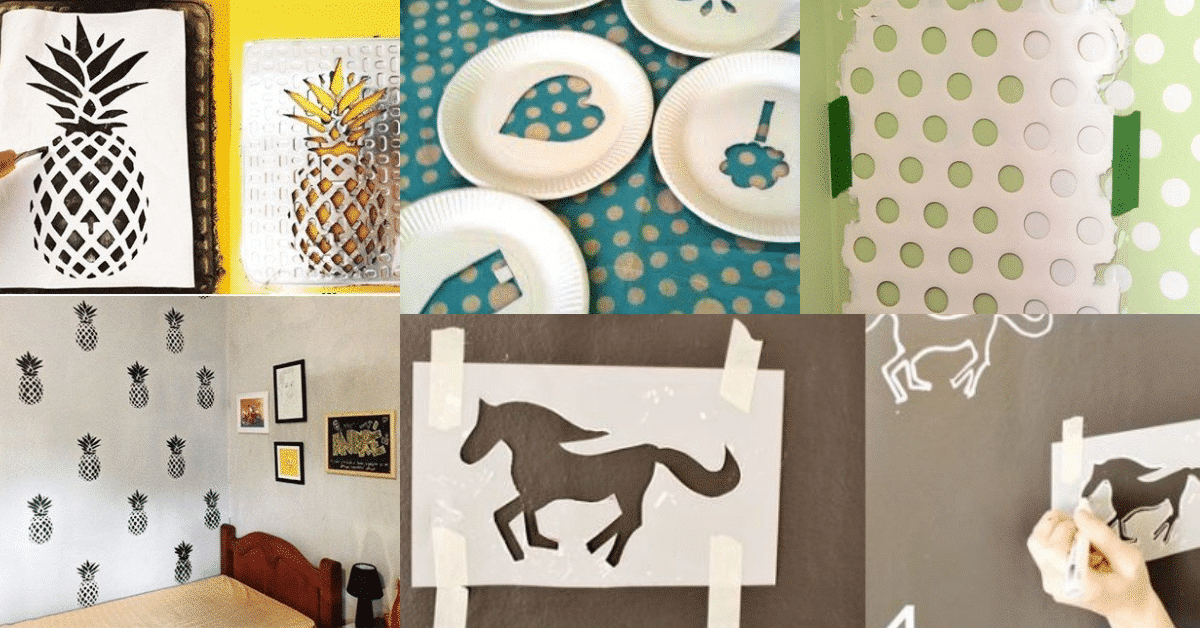 creative ideas for painting a wall with a stencil