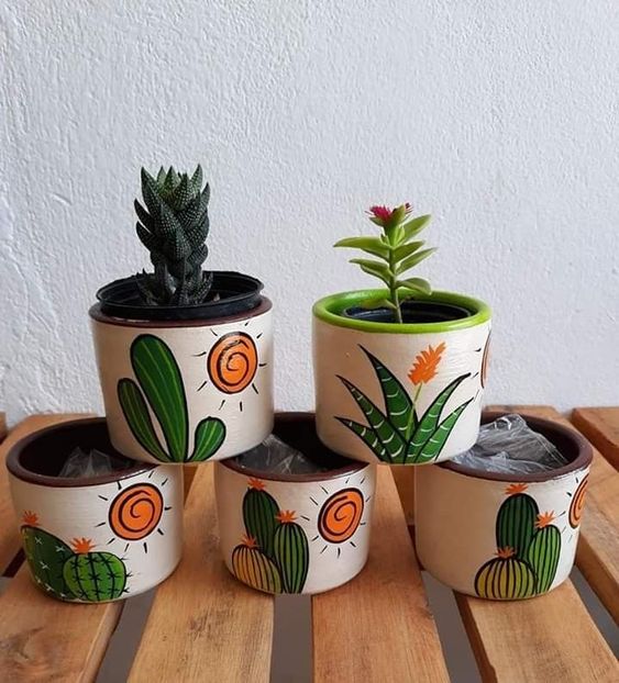 Transform your Terracotta Pot with just paint