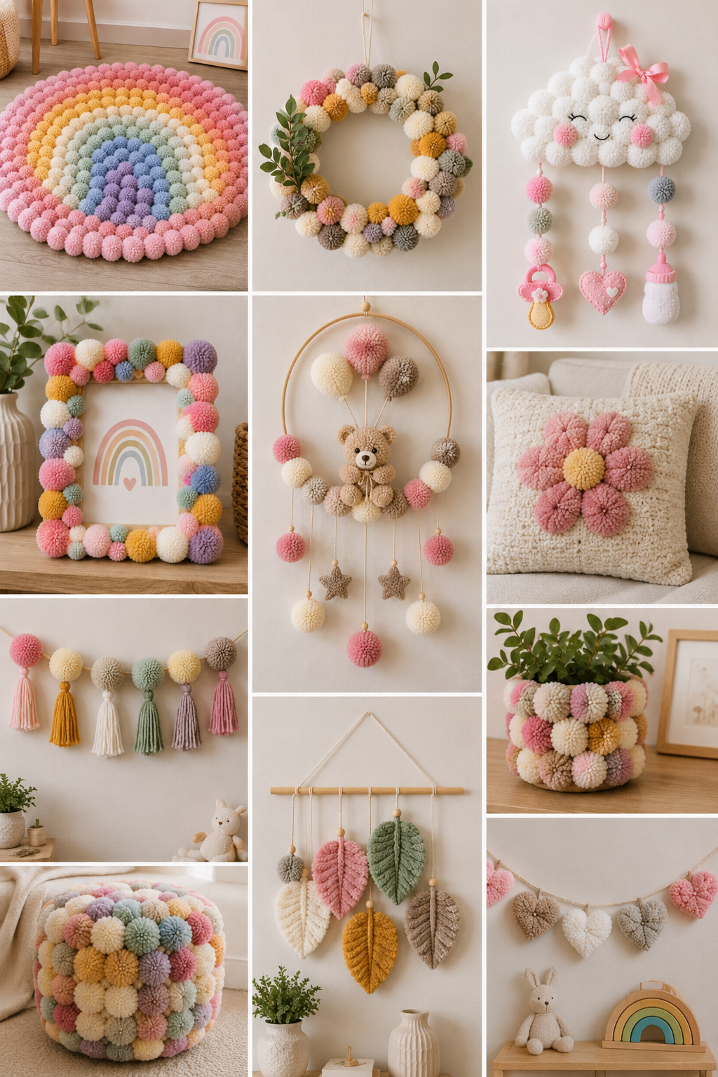 Creative Ideas Made with Pom-Poms: Colourful DIY Projects Creative Ideas Made with Pom-Poms: Colourful DIY Projects creative ideas made with pom poms
