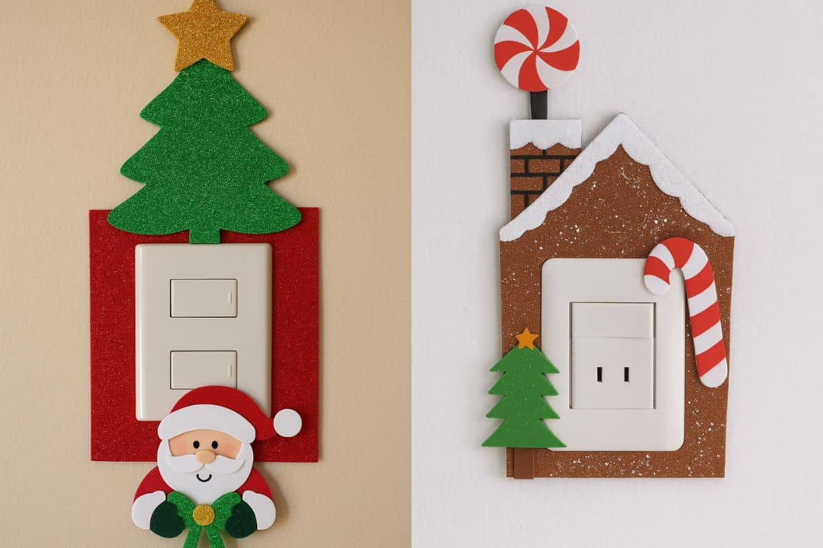 creative ideas to decorate your light switch for christmas