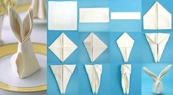 creative napkin folding ideas for easter 1