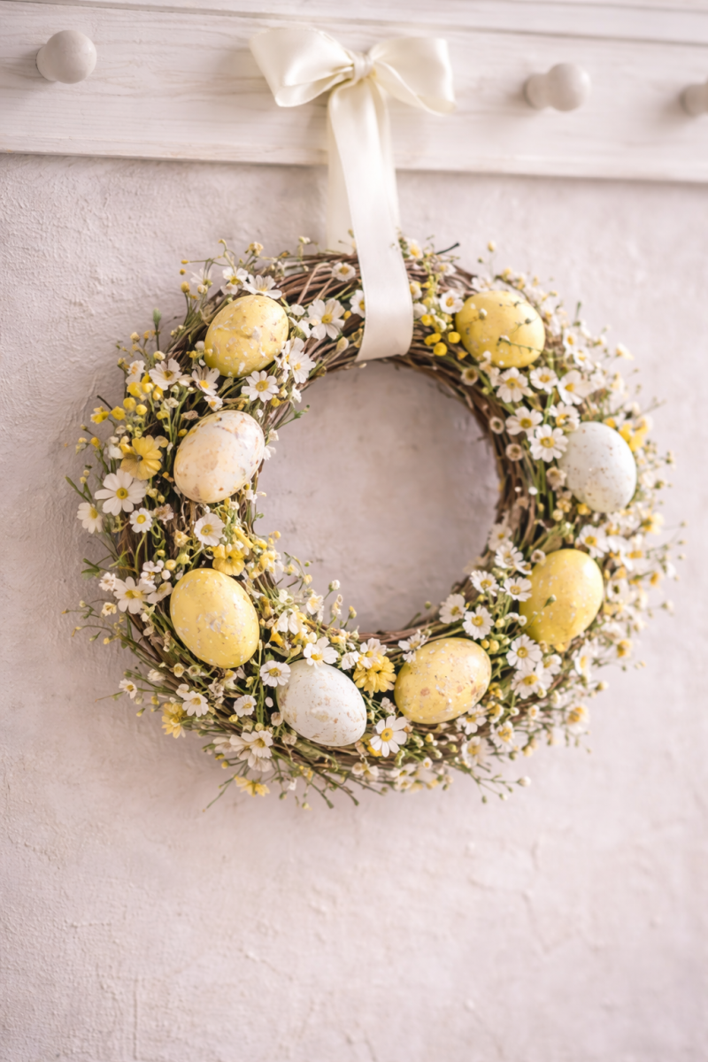 DIY Cute and Colorful Easter Egg WreathY cute and colorful easter egg wreath 2