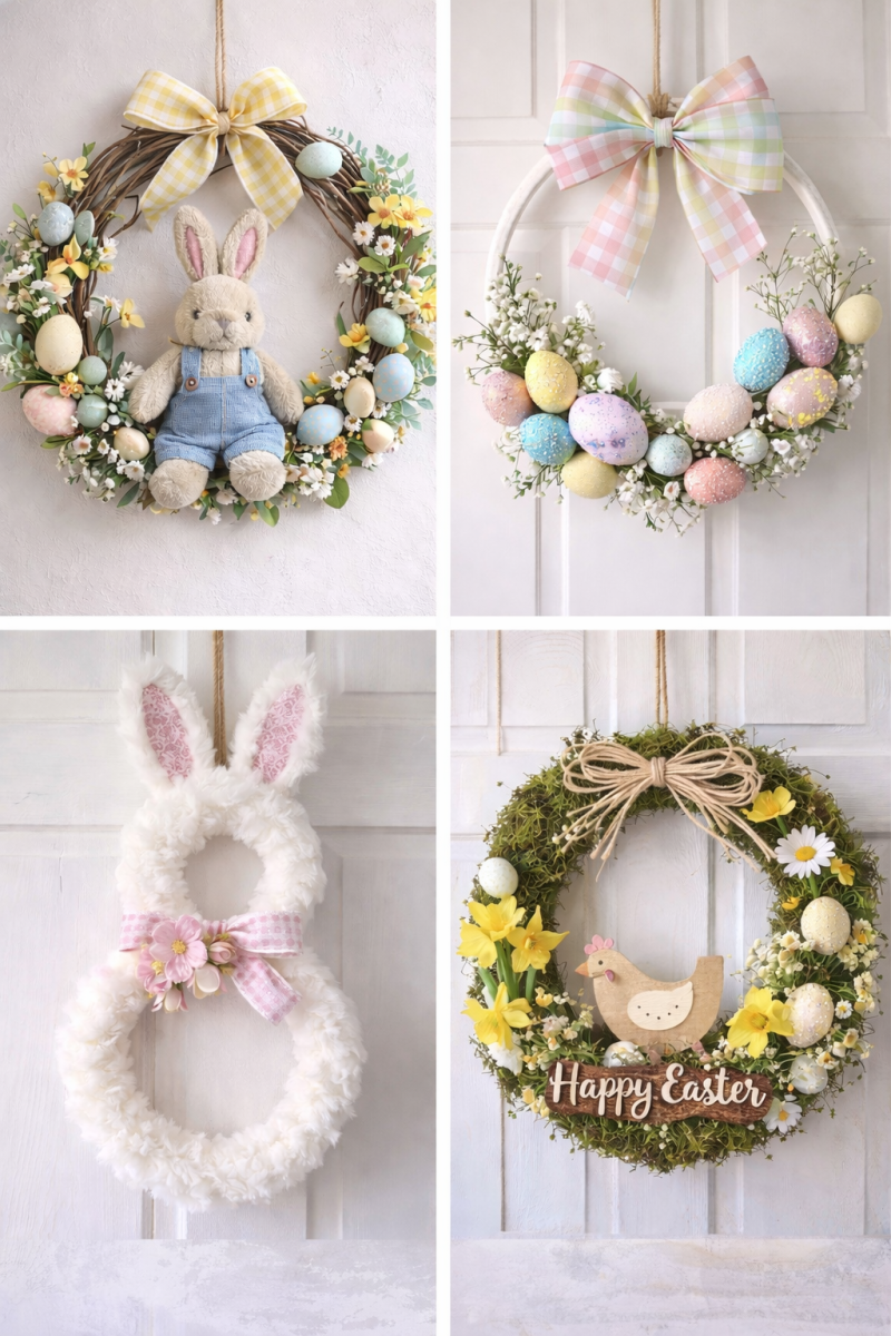 DIY Cute and Colorful Easter Egg WreathY cute and colorful easter egg wreath 3