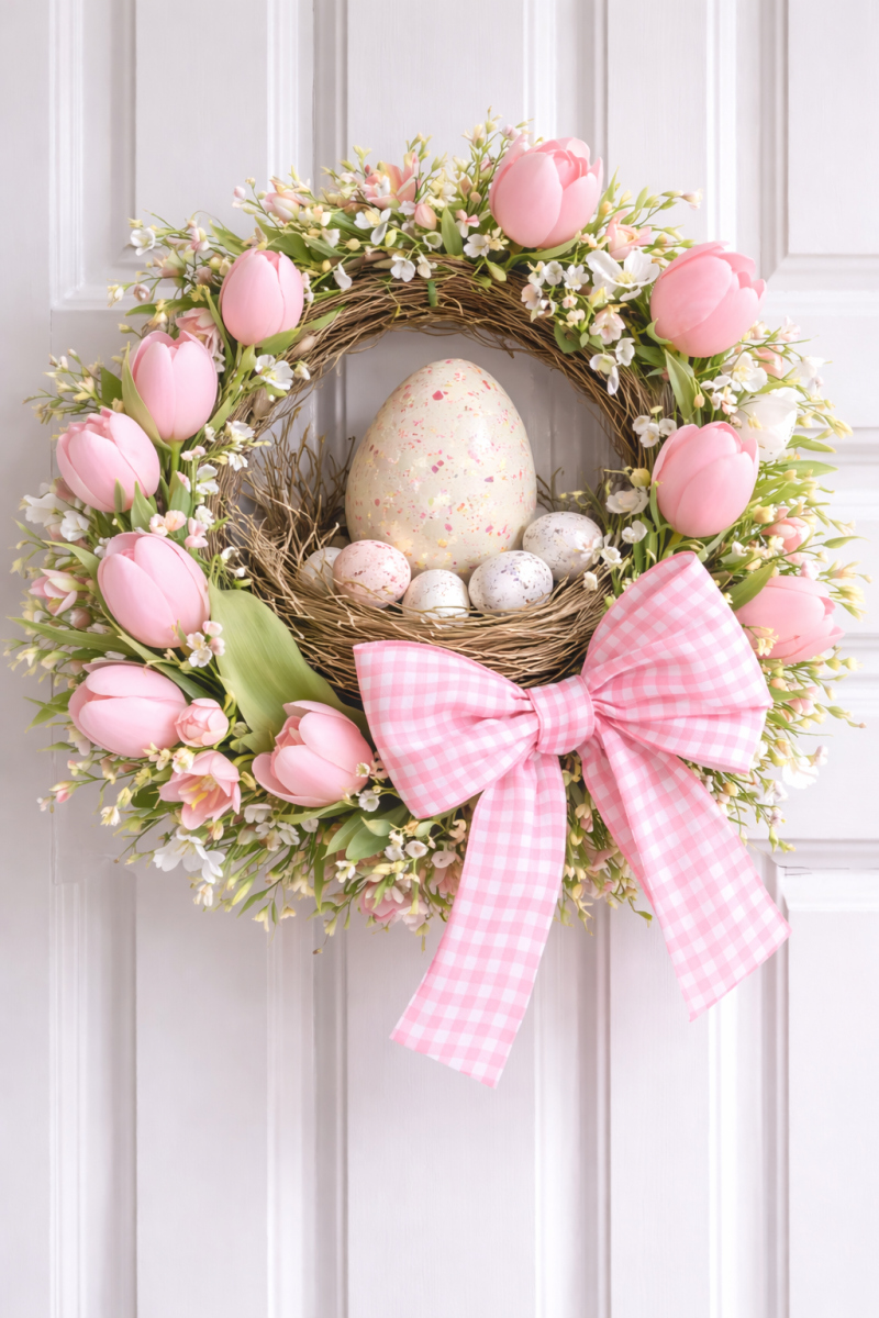 DIY Cute and Colorful Easter Egg WreathY cute and colorful easter egg wreath 5