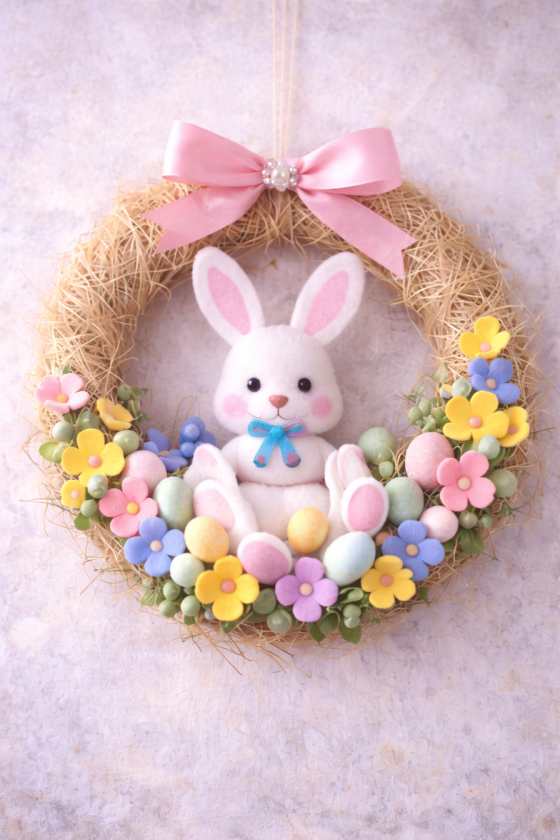 DIY Cute and Colorful Easter Egg WreathY cute and colorful easter egg wreath 6