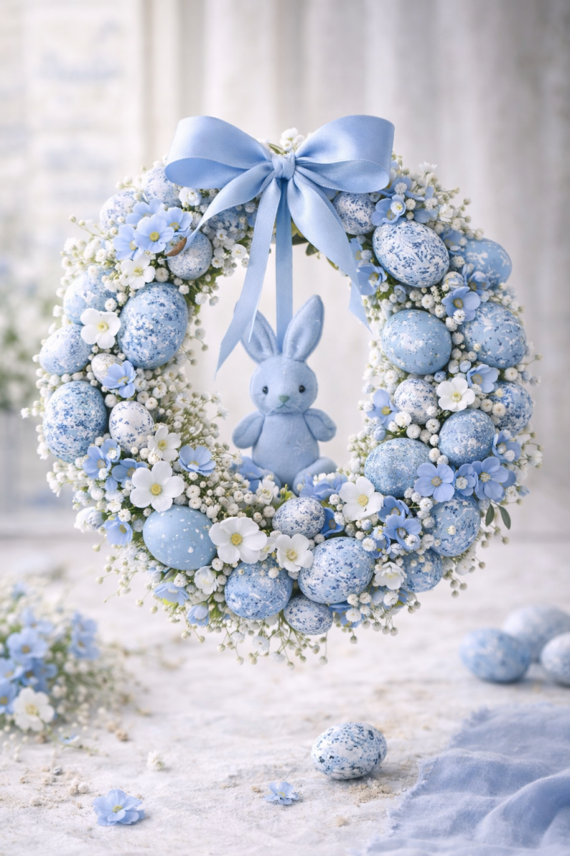 DIY Cute and Colorful Easter Egg WreathY cute and colorful easter egg wreath 8