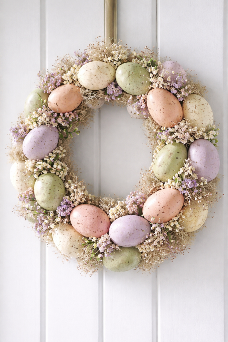 DIY Cute and Colorful Easter Egg WreathY cute and colorful easter egg wreath
